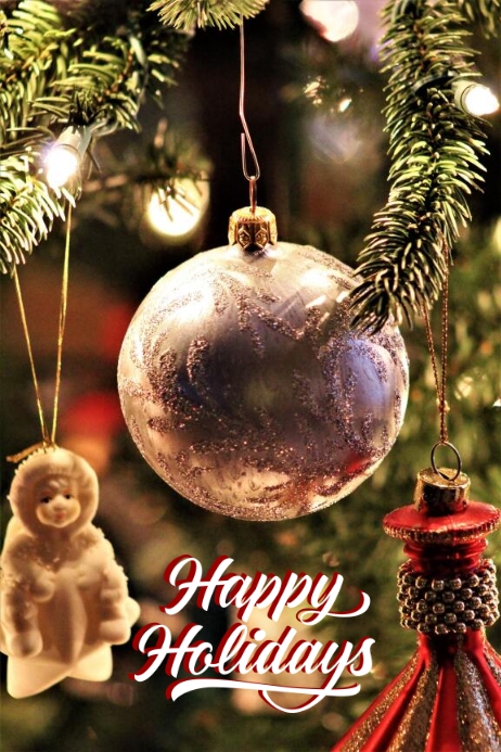 Happy Holidays Poster Cartaz template