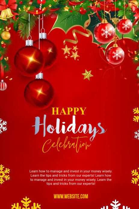 Happy Holidays Poster Template PosterMyWall