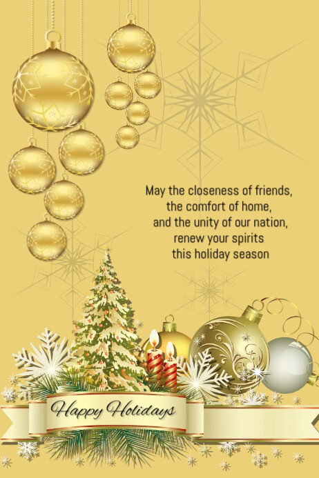 Estate agents christmas leaflet designs Copy of Happy holidays | PosterMyWall