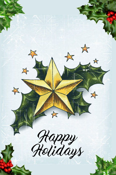 Happy Holidays Poster Template PosterMyWall