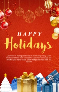 Happy Holidays Tabloid Template