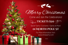 Christmas Invitation Card Template On Transparent Background Png Similar Png