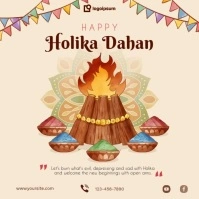Happy Holika Dahan Instagram Post template