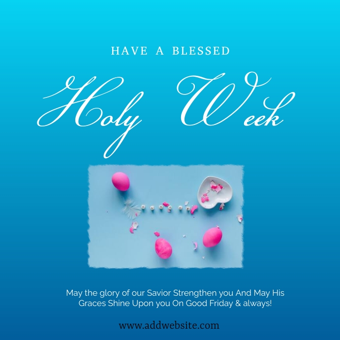 Holy Week Short Message Happy holy week Template | PosterMyWall