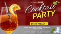 Happy Hour, Cocktails, bar flyers Post sa Twitter template