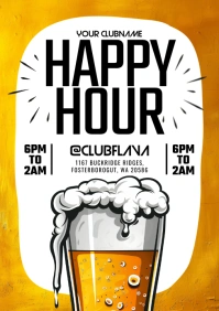 Happy Hour A5 template