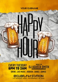 Happy Hour A5 template