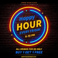 HAPPY HOUR BANNER Instagram 帖子 template