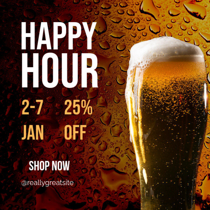 happy hour bar Template | PosterMyWall