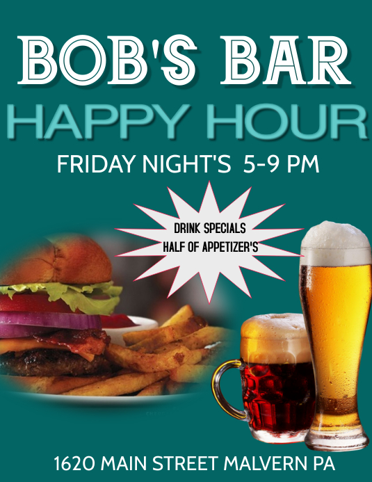 HAPPY HOUR BAR PosterMyWall