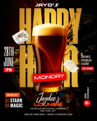 Happy hour bar event template Instagram Portrait