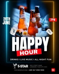 Happy Hour bar template Instagram Portrait
