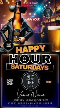 happy hour beer ad template Instagram Story