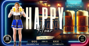 Happy Hour Beer Banner video ad Изображение, которым поделились на Facebook template