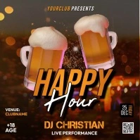 Happy Hour Beer Flyer Pos Instagram template