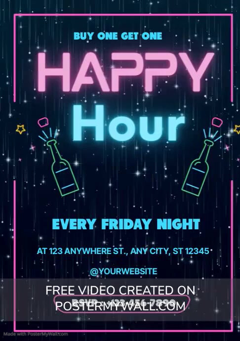 Copy of Happy Hour Beer Night | PosterMyWall