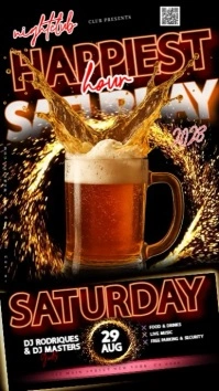 Happy Hour Beer Party Event Ad Video Template Instagram Story