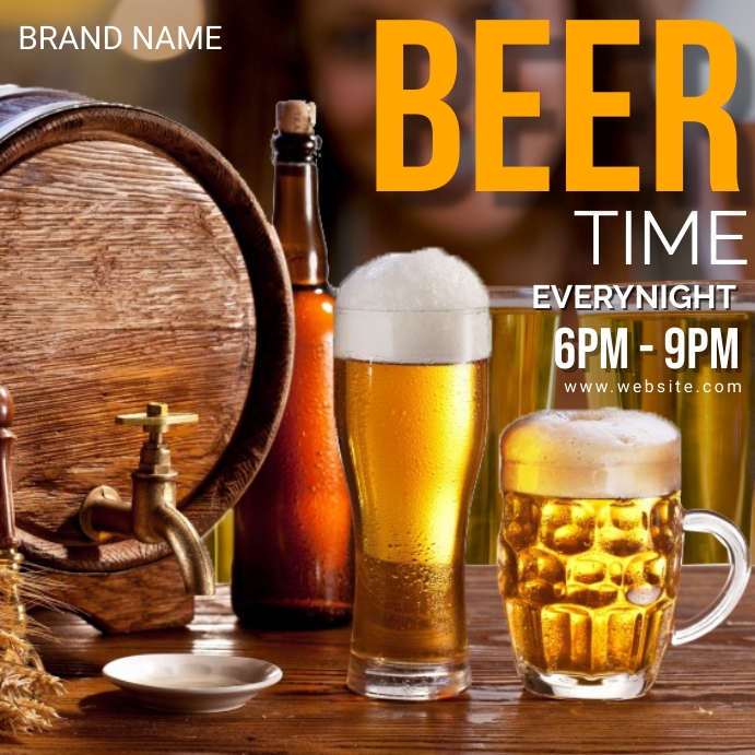 happy hour beer sale Template PosterMyWall