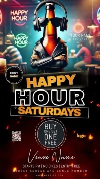 happy hour beer template Instagram Story