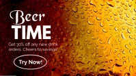 Happy Hour Beer Time Bar Template Publicación de Twitter