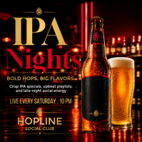 Black IPA Nights Event Instagram 帖子 Template