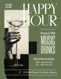 Żółty Happy Hour Event Iflaya Template