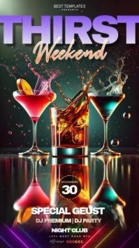 HAPPY HOUR COCKTAIL PARTY NIGHT AD Instagram Story template