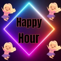 happy hour Logo template
