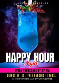 happy hour A6 template