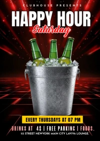 happy hour A6 template