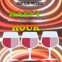 HAPPY hour Logo template