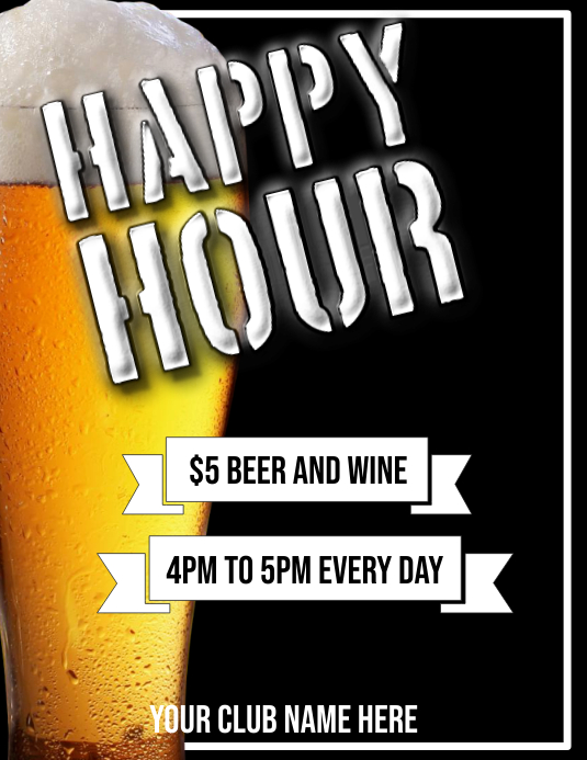 Happy Hour Template PosterMyWall