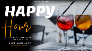 Happy hour Ekran reklamowy (16:9) template