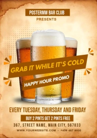 happy hour A5 template