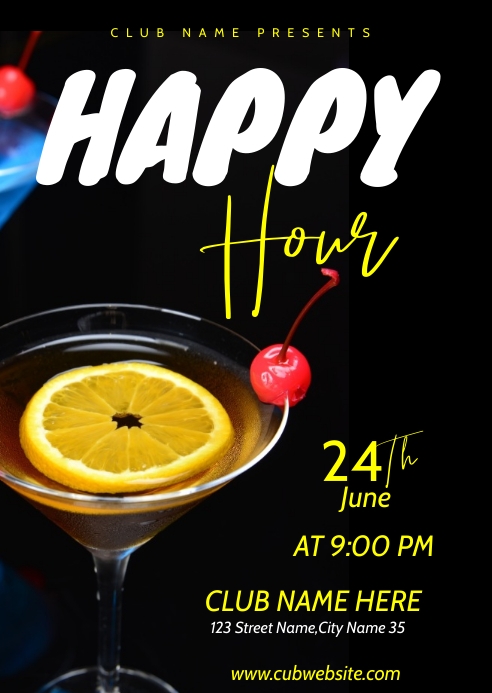 Happy hour A6 template