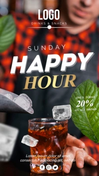 happy hour Instagram Story template