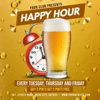 happy hour Instagram-opslag template