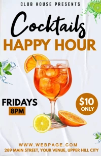 happy hour Tabloid template