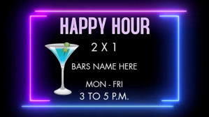 HAPPY HOUR Digitalt display (16:9) template