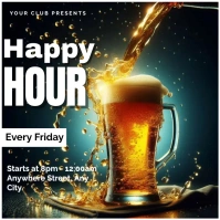 Happy Hour Cuadrado (1:1) template