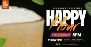 happy hour ภาพที่แชร์บน Facebook template