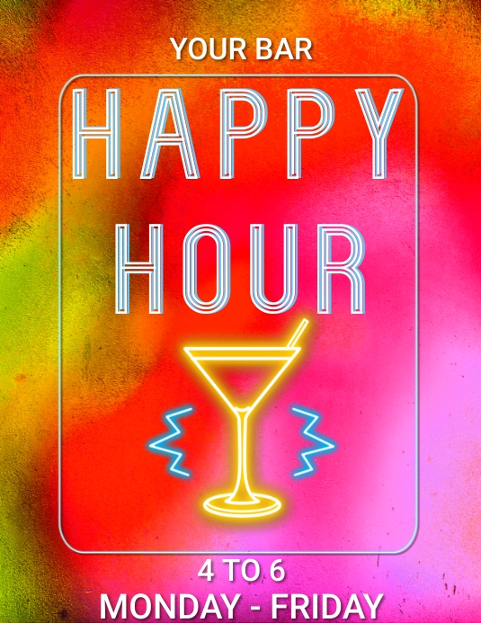 HAPPY HOUR Template PosterMyWall HAPPY HOUR Template PosterMyWall