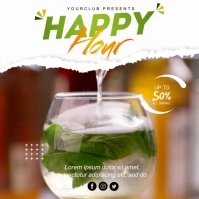 happy hour Instagram Post template