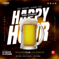 happy hour Instagram Post template
