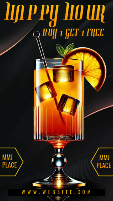 Happy hour Instagram na Kuwento template