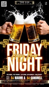 Black Night Club Event Instagram-verhaal Template