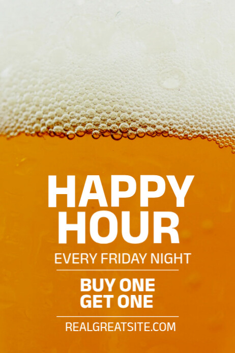 Happy Hour Promotion Posters Template | PosterMyWall