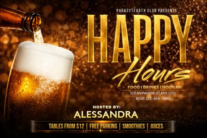 Happy Hour Event Ads Template | PosterMyWall