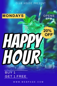 happy hour event Tumblr Graphic template