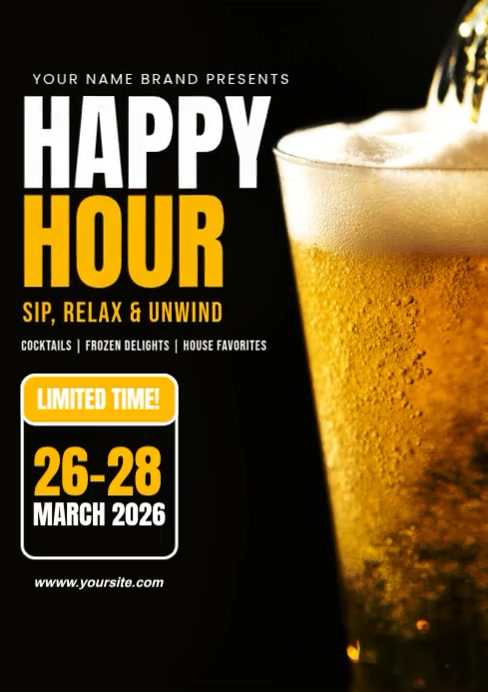 Plantilla de Happy Hour Event | PosterMyWall